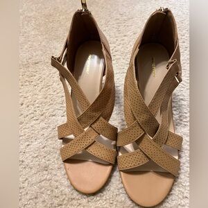 Avenue Tan Strappy Heels